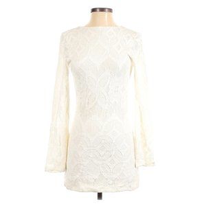 Nightcap • White Lace Backless Cocktail Dress